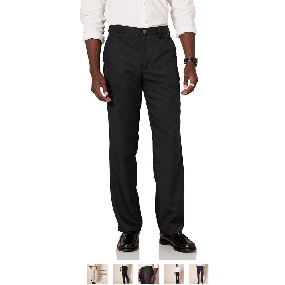 Amazon Essentials Men's Classic-Fit Expandable-Waist Flat-Front Dress Pant 33/30